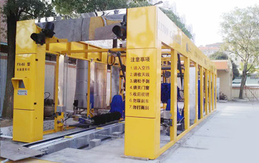 連續(xù)通過式洗車工藝、高效清洗速度！林頓fx80型隧道式電腦洗車機(jī)圖集（一）